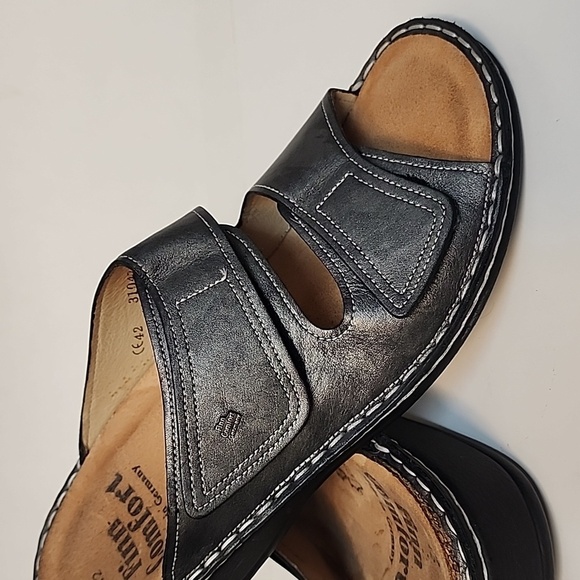 Finn Comfort Jamaica Silver Metallic Slide Sandals EUR 42 - Picture 8 of 11
